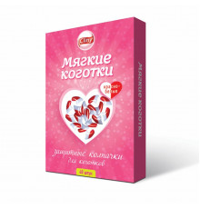 Колпачки на когти для кошек "Мягкие коготки", красно-белые