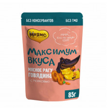 Паучи "Максимум вкуса" мясное рагу с говядиной и морковью для собак