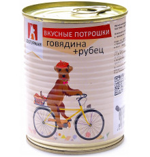 Консервы для собак "Мясное ассорти" говядина + рубец