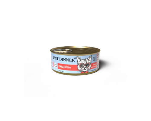 Бест Диннер Gastro Intestinal Exclusive Vet Profi консервы для кошек, индейка, 100 г