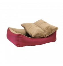 STORYTAILS Лежанка LOOIE прямоугольная с мехом, красная, L 95x75x28 см