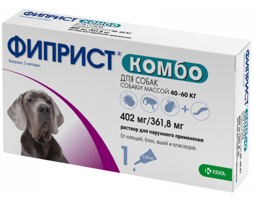 Фиприст Комбо для собак более 40 кг, капли на холку, 4,02 мл, № 1