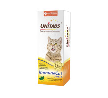 ЮНИТАБС Паста витаминно-минеральная ImmunoCat с Q10 для кошек, 120 мл