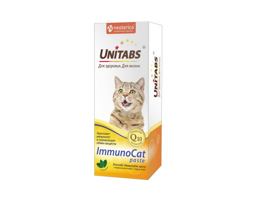 ЮНИТАБС Паста витаминно-минеральная ImmunoCat с Q10 для кошек, 120 мл