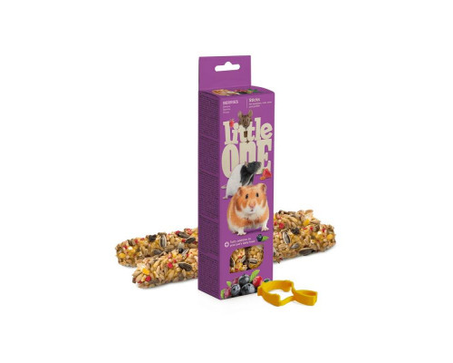 Палочки Little One для хомяков, крыс, мышей и песчанок с ягодами, 2х60 г