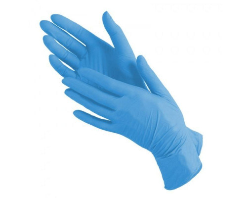 Перчатки нитриловые неопудренные Benovy Nitrile, размер M, цвет голубой, 100 пар