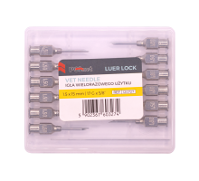 Игла многоразовая POLNET, 1,5х15 мм (17Gх5/8"), Luer-Lock, 12 шт.