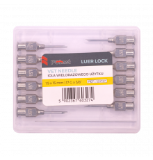 Игла многоразовая POLNET, 1,5х15 мм (17Gх5/8"), Luer-Lock, 12 шт.