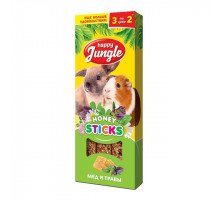 Палочки Happy Jungle для крупных грызунов мед и травы, 3 шт.