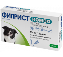 Фиприст Комбо для собак 10-20 кг, капли на холку, 1,34 мл, № 1