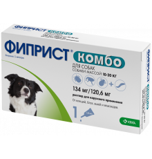 Фиприст Комбо для собак 10-20 кг, капли на холку, 1,34 мл, № 1