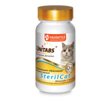 ЮНИТАБС SterilCat с Q10 Витамины для кастрированных котов и стерилизованных кошек, таблетки, № 120