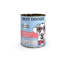 Бест Диннер Gastro Intestinal Exclusive Vet Profi консервы для собак с ягненком и сердцем, 340 г