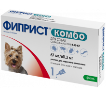 Фиприст Комбо для собак 2-10 кг, капли на холку, 0,67 мл, № 1