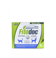 Fitodoc, капли дерматологические для мелких пород собак и кошек, 0,6 мл, 4 пипетки