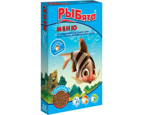 РЫБята меню гранулы+сюрприз 30 гр