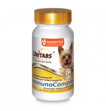 ЮНИТАБС ImmunoComplex с Q10 Витамины ежедневные для мелких собак, таблетки, № 100