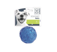 M-PETS Игрушка для собак SQUEAKY мяч-пищалка, диаметр 6,3 см, цвет голубой