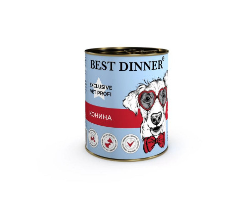 Бест Диннер консервы для собак Gastro Intestinal Exclusive Vet Profi, конина, 340 г