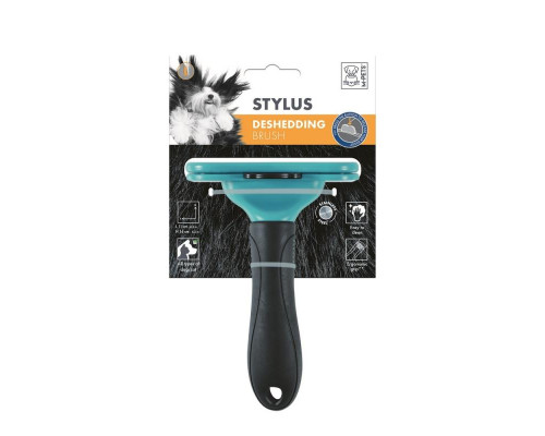 M-PETS Щетка-дешеддер для вычесывания кошек и собак, размер L, 11x16 см