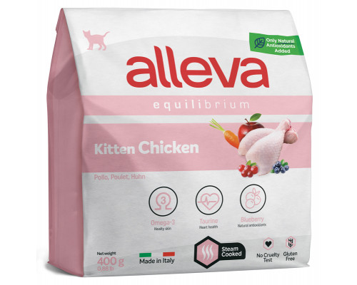 Корм Аллева Эквилибриум для котят, с курицей, 0,4 кг