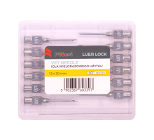 Игла многоразовая POLNET, 1,5х20 мм, Luer-Lock, 12 шт.