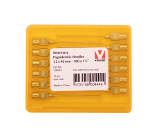 Игла многоразовая KRUUSE-Vet, 1,2х40 мм (18Gх1 1/2"), Luer-Lock, 12 шт.