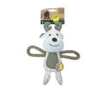 M-PETS Игрушка мягкая для собак Олень Руни с канатом, 30 см