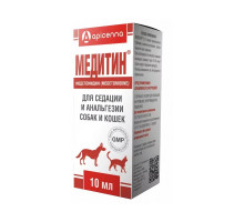 Медитин 0,1% для собак и кошек, раствор для инъекций, 10 мл