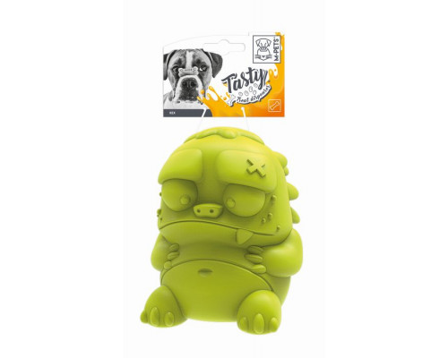 M-PETS Игрушка для собак Зомбик с дозатором угощений, цвет зеленый