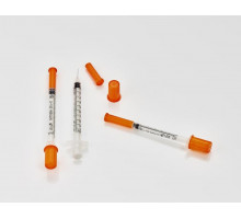 Шприц одноразовый 0,3 мл 3-х компоментный Vogt Medical инсулиновый с интегрированной иглой 30G 0,3х8 мм