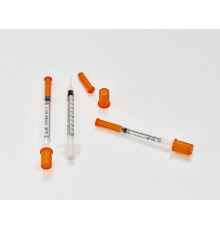 Шприц одноразовый 0,3 мл 3-х компоментный Vogt Medical инсулиновый с интегрированной иглой 30G 0,3х8 мм