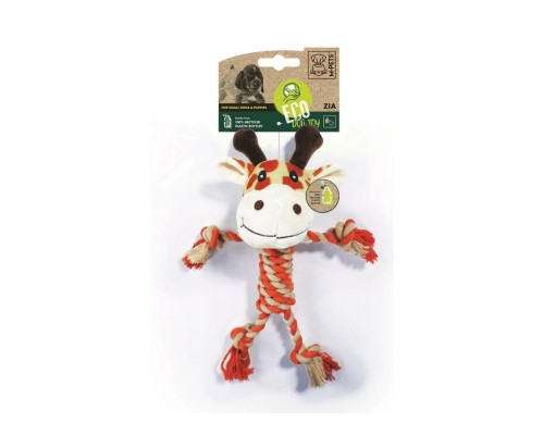 M-PETS Игрушка мягкая для собак Жираф Зия ECO ZIA, 33 см