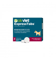 OKVET ЭкспрессТабс для собак от 15 кг до 30 кг, таблетки, № 2