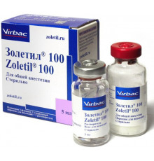 Золетил 100, порошок для приготовления раствора, 5 мл