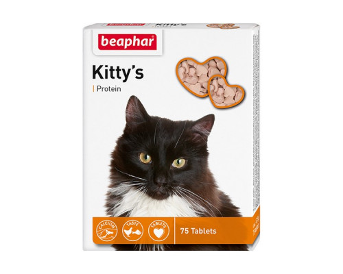 Кормовая добавка Kitty's Protein с протеином для кошек, таблетки, № 75