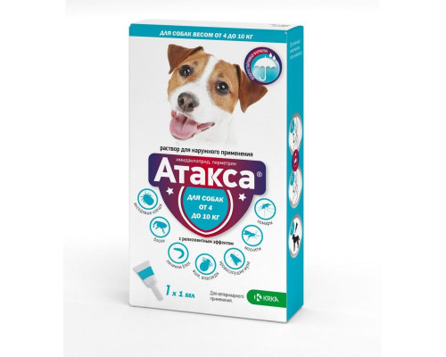 Атакса капли для cобак 4-10 кг. 1,0 мл