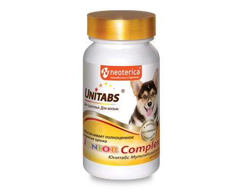 ЮНИТАБС JuniorComplex с В9 для щенков, таблетки, № 100