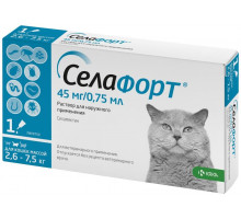 Селафорт 6% 0,75 мл (45 мг) для кошек 2,6-7,5 кг, №1
