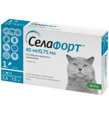 Селафорт 6% 0,75 мл (45 мг) для кошек 2,6-7,5 кг, №1