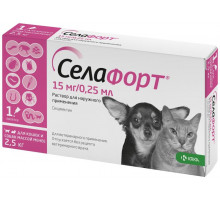 Селафорт 6% 0,25 мл (15 мг) для собак кошек до 2,5 кг, №1
