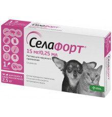 Селафорт 6% 0,25 мл (15 мг) для собак кошек до 2,5 кг, №1