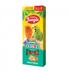Палочки Happy Jungle для птиц мед и яйцо, 3 шт.