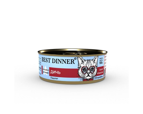 Бест Диннер консервы для кошек Gastro Intestinal Exclusive Vet Profi, дичь, 100 г