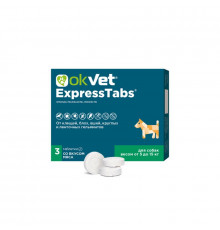 OKVET ЭкспрессТабс для собак от 5 кг до 15 кг, таблетки, № 3