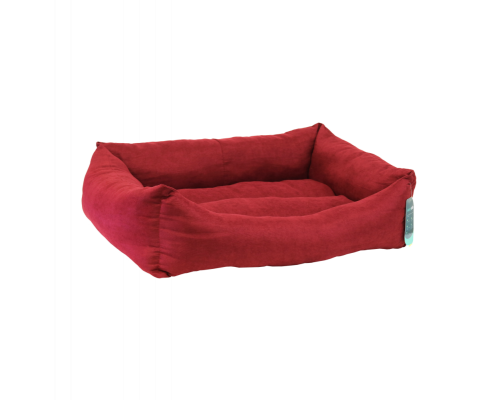 STORYTAILS Лежанка MUSHU прямоугольная из велюра, красный рубин, S 60х50х19 см
