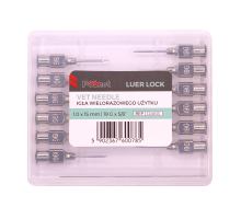 Игла многоразовая POLNET, 1,0х15 мм (19Gх5/8"), Luer-Lock, 12 шт.
