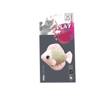 M-PETS Игрушка текстильная для кошек PLAY Рыбка, 8x4x7 см, цвет в ассортименте