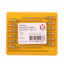 Игла многоразовая KRUUSE-Vet, 2,0х40 мм (14Gх1 1/2"), Luer-Lock, 12 шт.