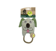 M-PETS Игрушка мягкая для собак Собачка Виго с канатом, 23 см